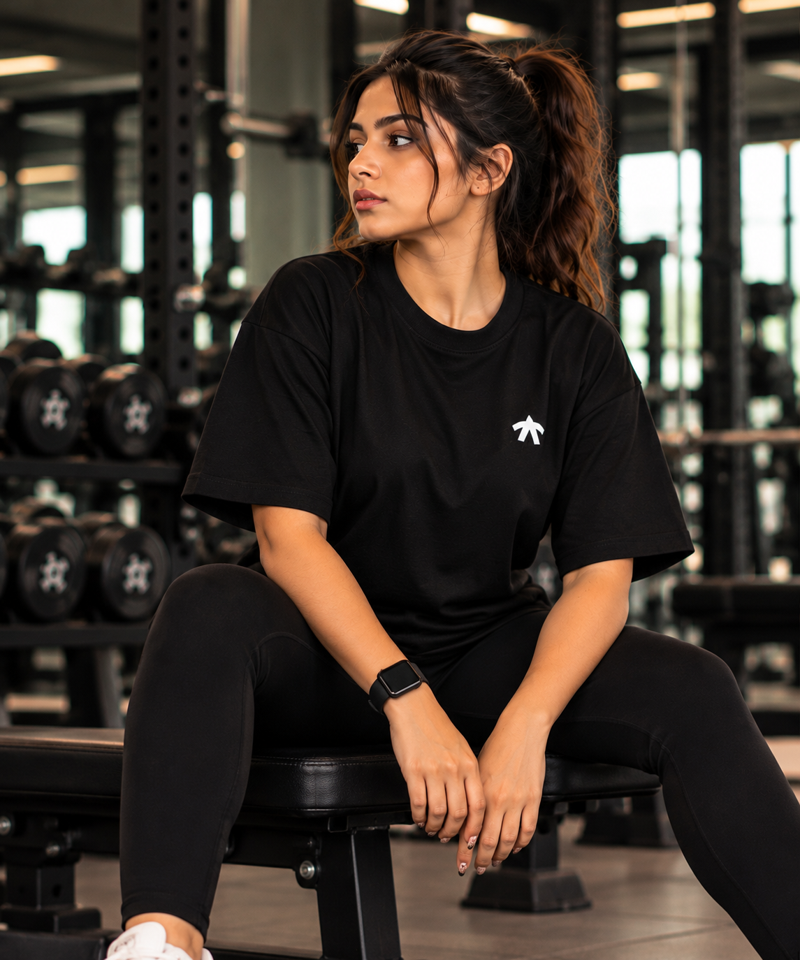 Magma Drop AURAANIX Women's Oversized T-Shirt view 4